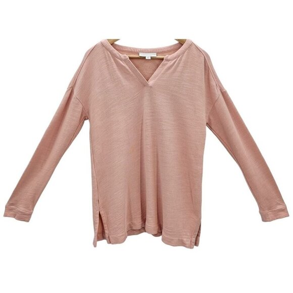 J. Jill Womens XS French Terry Organic Cotton Long‎ Sleeve Sweatshirt - Picture 1 of 10